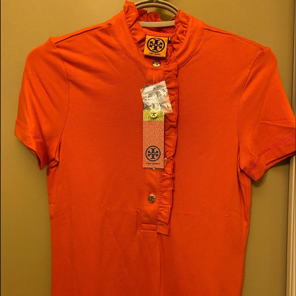 Tory Burch XS Polo Shirt Dark Orange